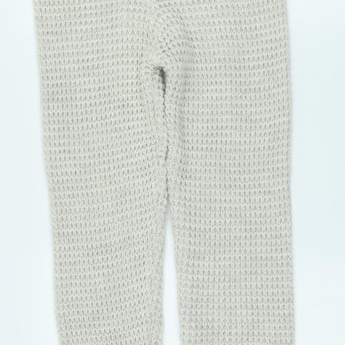 Preworn Womens Ivory Acrylic Jogger Trousers Size 20 L26 in Regular
