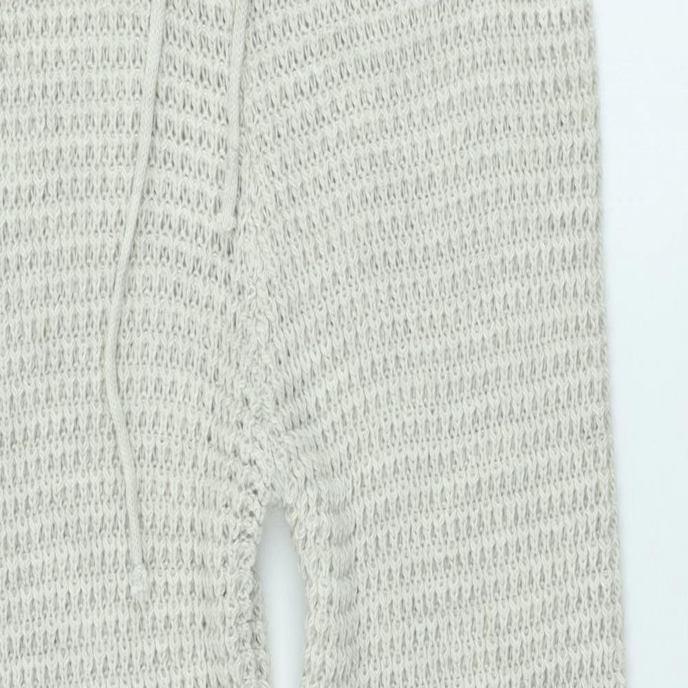Preworn Womens Ivory Acrylic Jogger Trousers Size 20 L26 in Regular