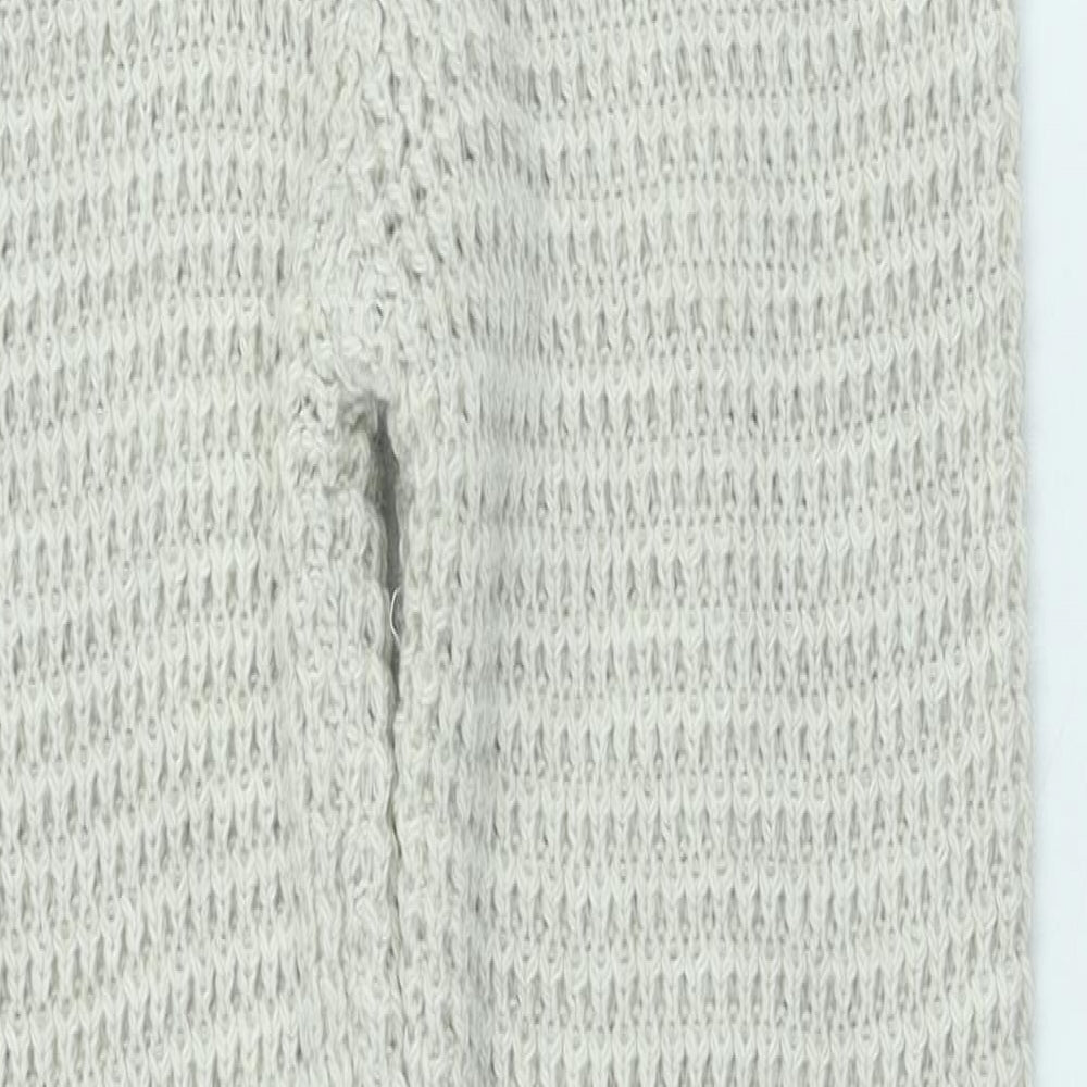 Preworn Womens Ivory Acrylic Jogger Trousers Size 20 L26 in Regular