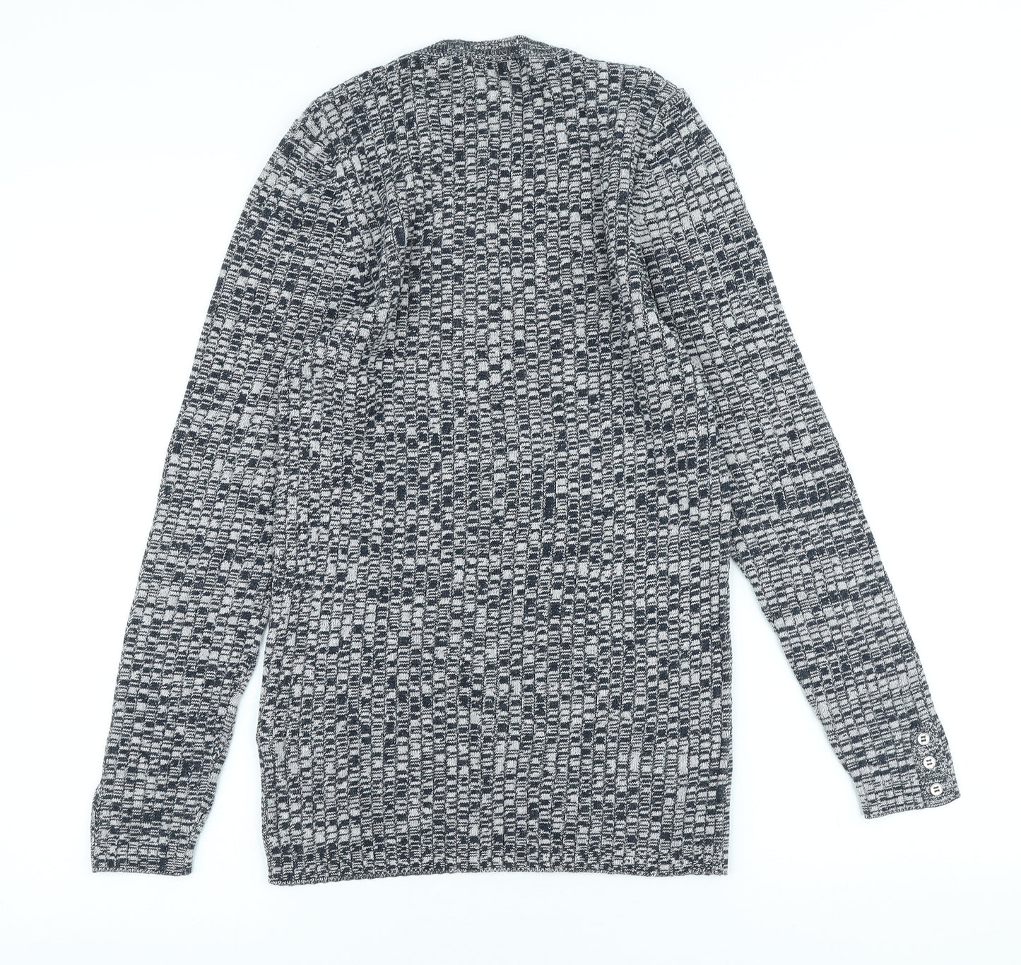 NEXT Womens Grey Scoop Neck Cotton Pullover Jumper Size 12