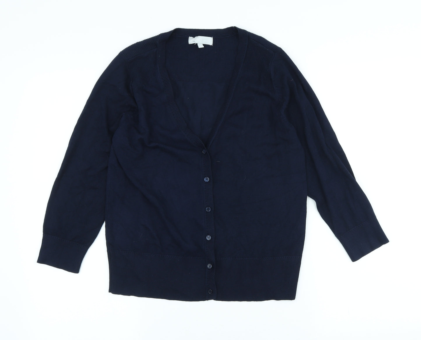 Red Herring Womens Blue V-Neck Viscose Cardigan Jumper Size 12