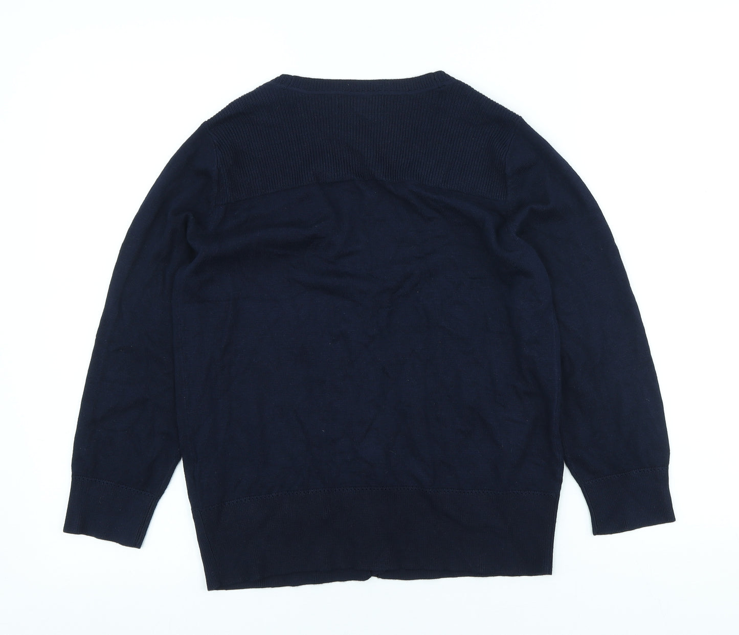 Red Herring Womens Blue V-Neck Viscose Cardigan Jumper Size 12