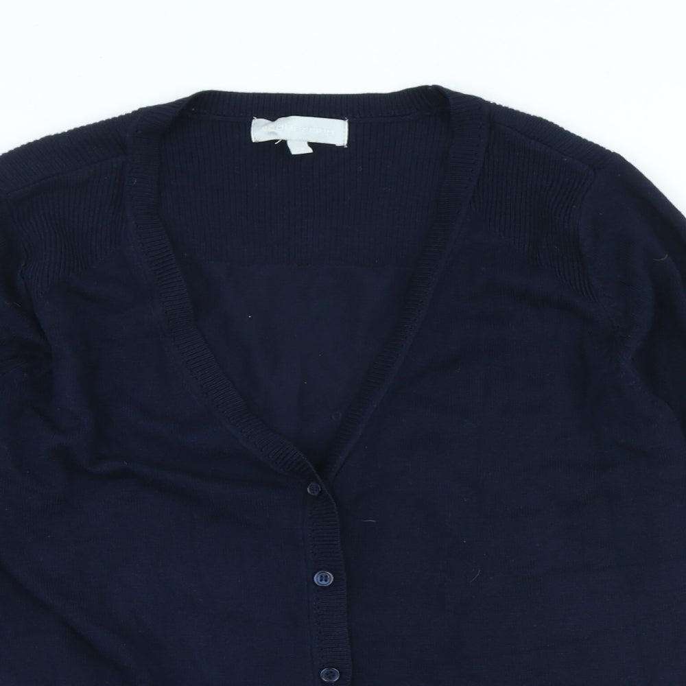 Red Herring Womens Blue V-Neck Viscose Cardigan Jumper Size 12