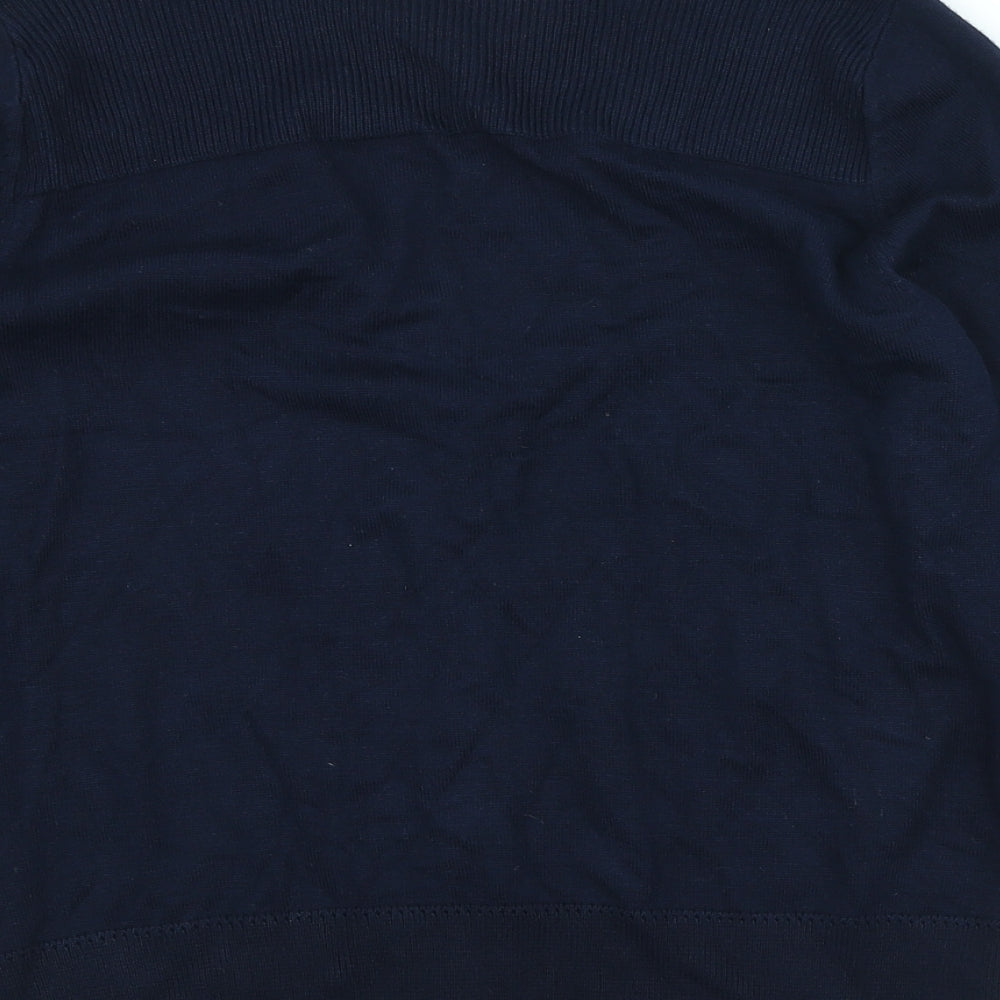 Red Herring Womens Blue V-Neck Viscose Cardigan Jumper Size 12