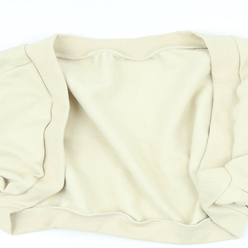 Dazy Womens Beige Round Neck Polyester Cardigan Jumper Size L