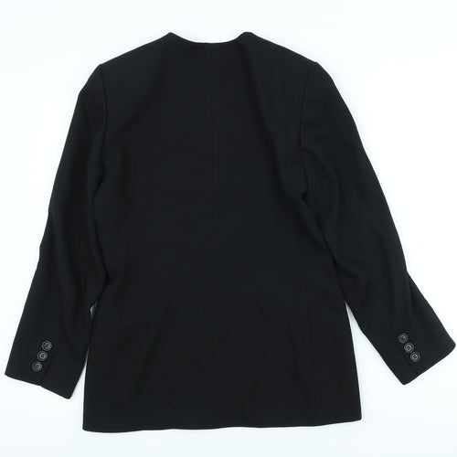 Marks and Spencer Womens Black Wool Jacket Blazer Size 10
