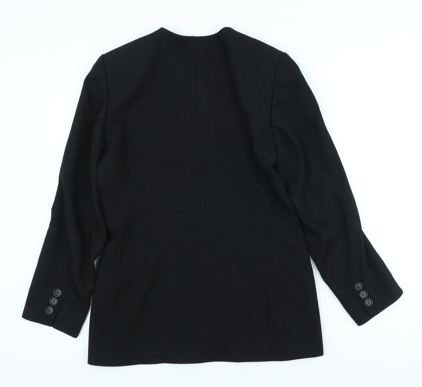 Marks and Spencer Womens Black Wool Jacket Blazer Size 10