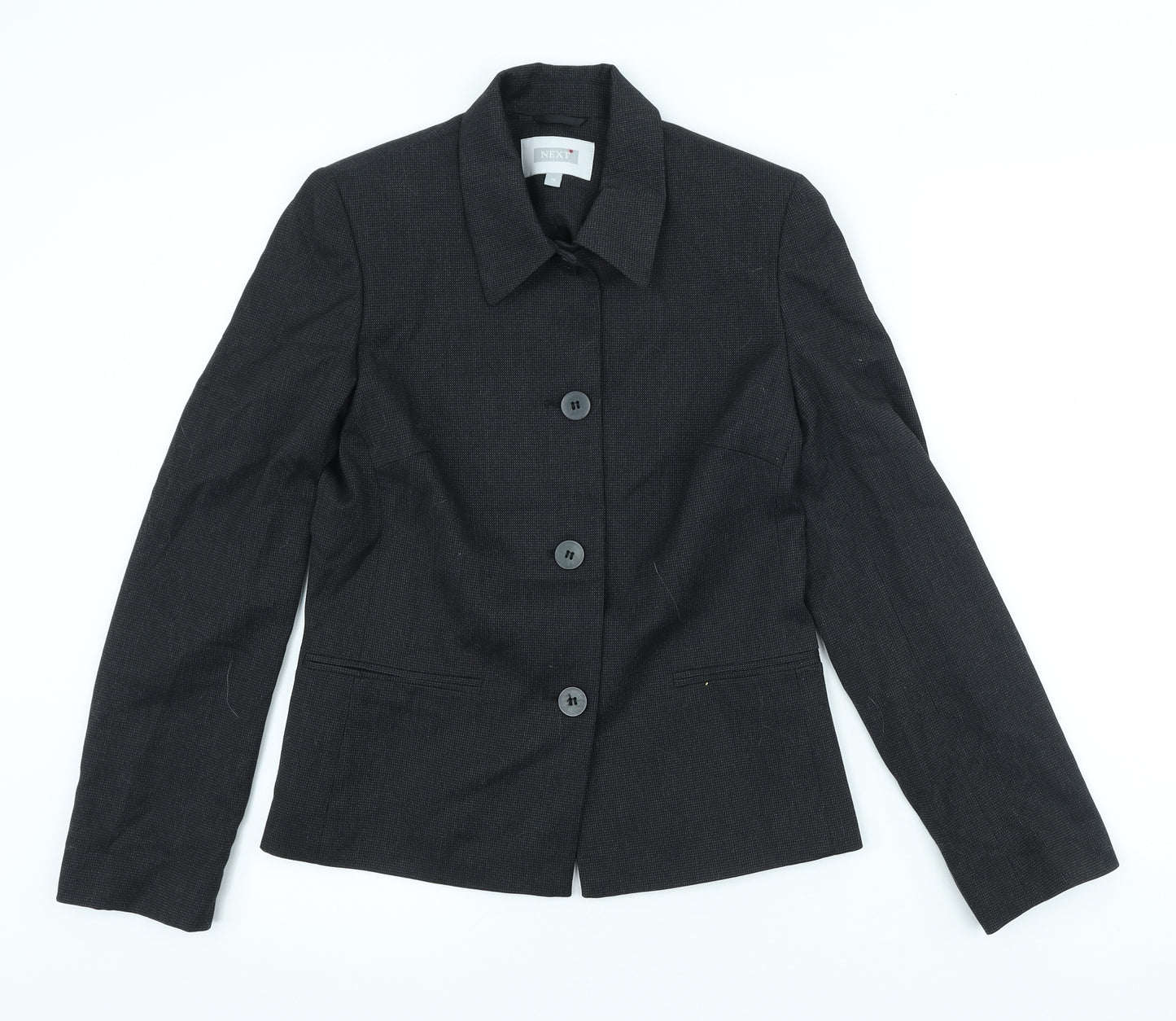 NEXT Womens Black Polyester Jacket Suit Jacket Size 10