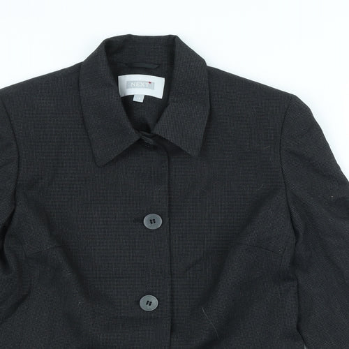 NEXT Womens Black Polyester Jacket Suit Jacket Size 10