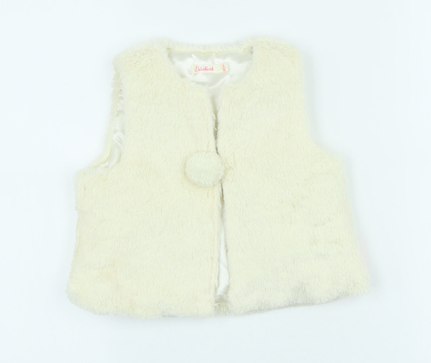 Billieblush Girls Ivory Gilet Coat Size 2 Years
