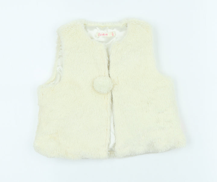 Billieblush Girls Ivory Gilet Coat Size 2 Years