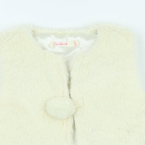 Billieblush Girls Ivory Gilet Coat Size 2 Years