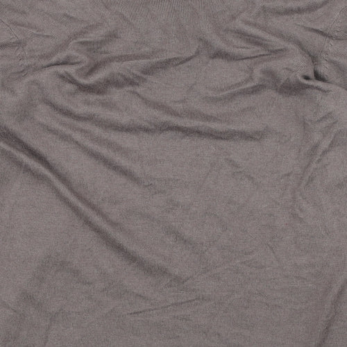 George Womens Brown Scoop Neck Acrylic Pullover Jumper Size M