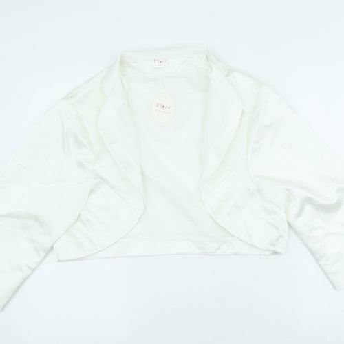 Flora Womens Ivory Jacket Blazer Size XL