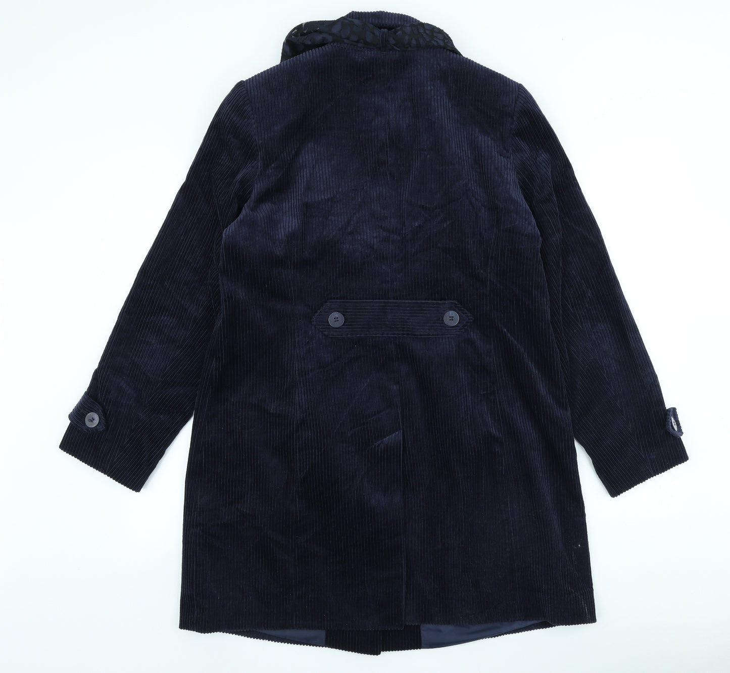 M&S Womens Black Overcoat Coat Size 16