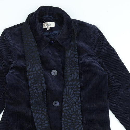 M&S Womens Black Overcoat Coat Size 16