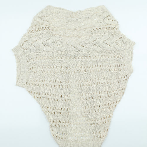 George Womens Ivory V-Neck Cotton Cardigan Jumper Size L - Beach wear