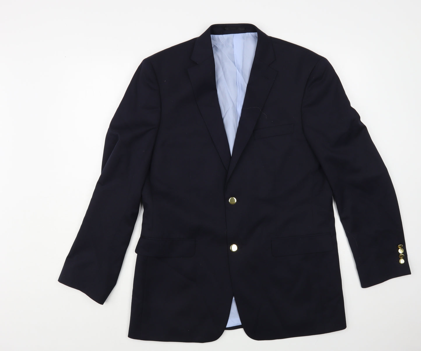 Greenwoods Mens Blue Jacket Blazer Size 40 Button