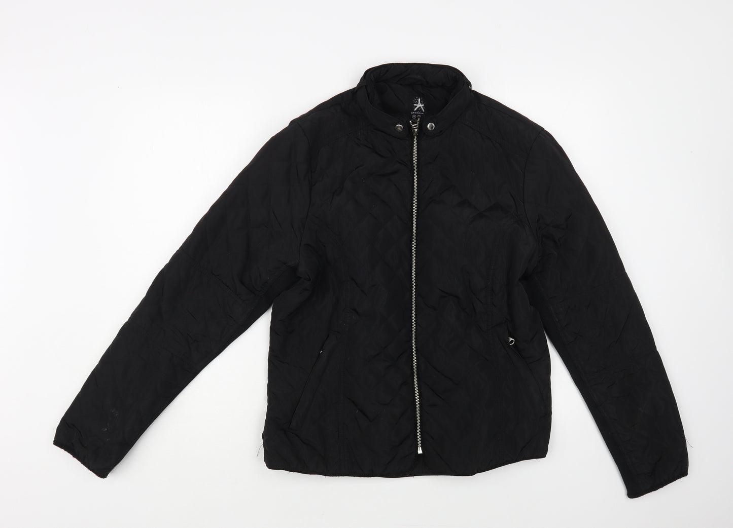 Atmosphere Womens Black Quilted Jacket Size 16 Zip