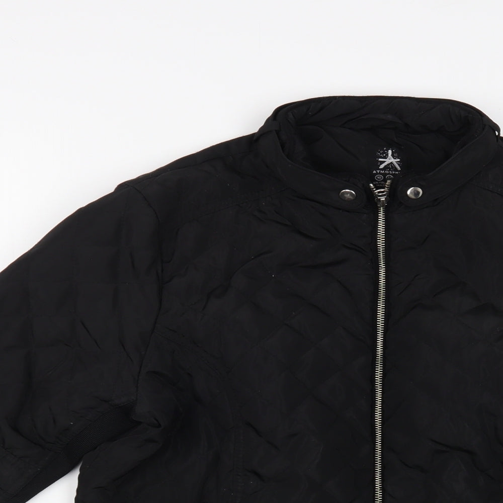 Atmosphere Womens Black Quilted Jacket Size 16 Zip