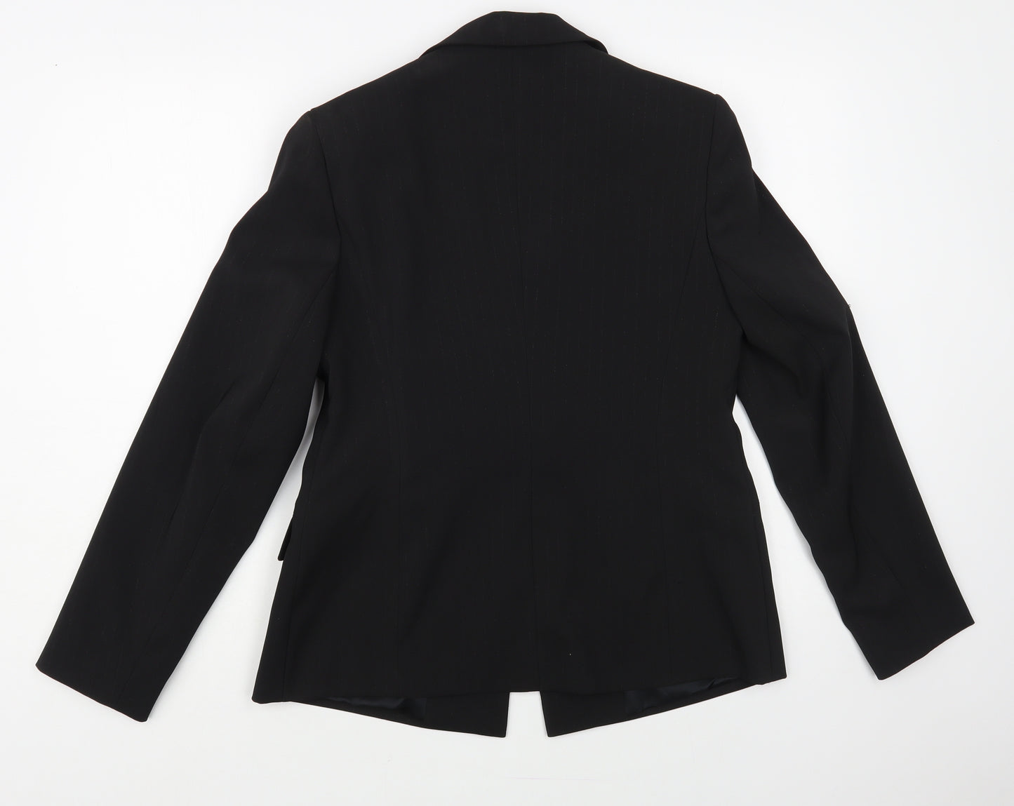 George Womens Black Jacket Blazer Size 12 Button