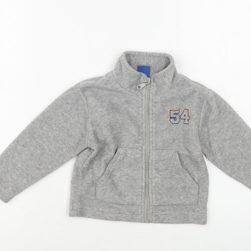 Jac Jnr Baby Grey Polyester Full Zip Jumper Size 12-18 Months Zip