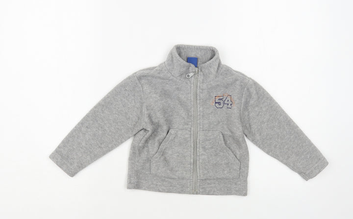 Jac Jnr Baby Grey Polyester Full Zip Jumper Size 12-18 Months Zip