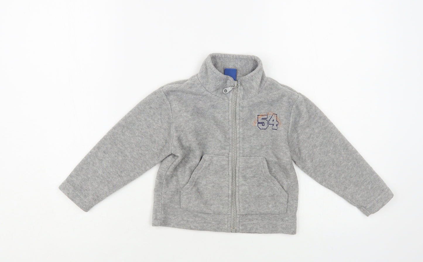 Jac Jnr Baby Grey Polyester Full Zip Jumper Size 12-18 Months Zip