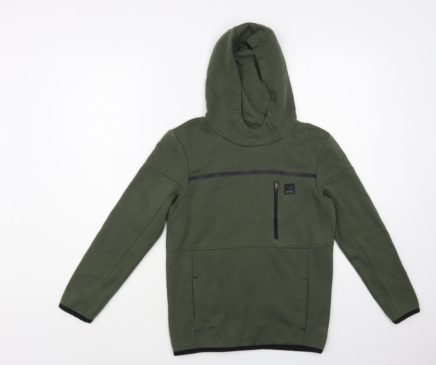 George Boys Green Cotton Pullover Hoodie Size 10-11 Years Pullover