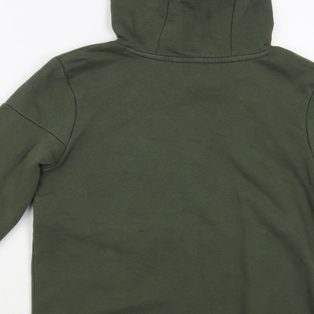 George Boys Green Cotton Pullover Hoodie Size 10-11 Years Pullover