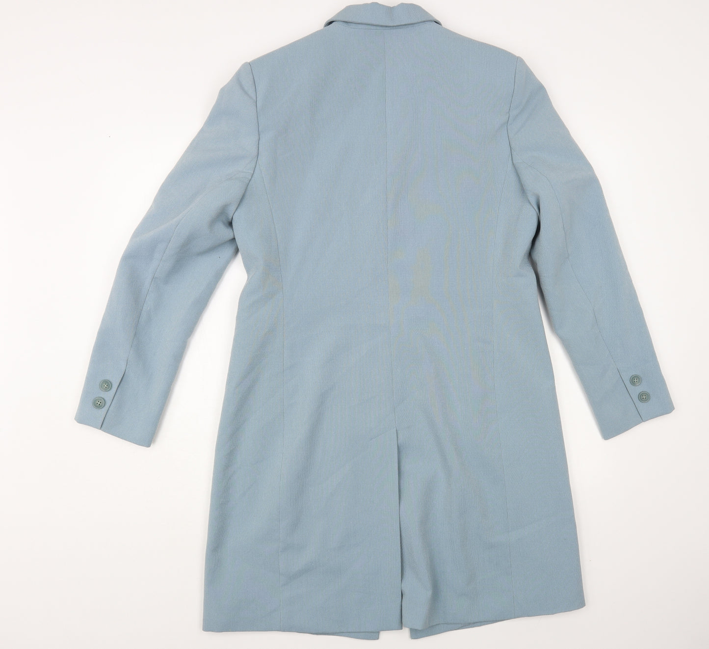 Debenhams Womens Blue Overcoat Coat Size 14 Button