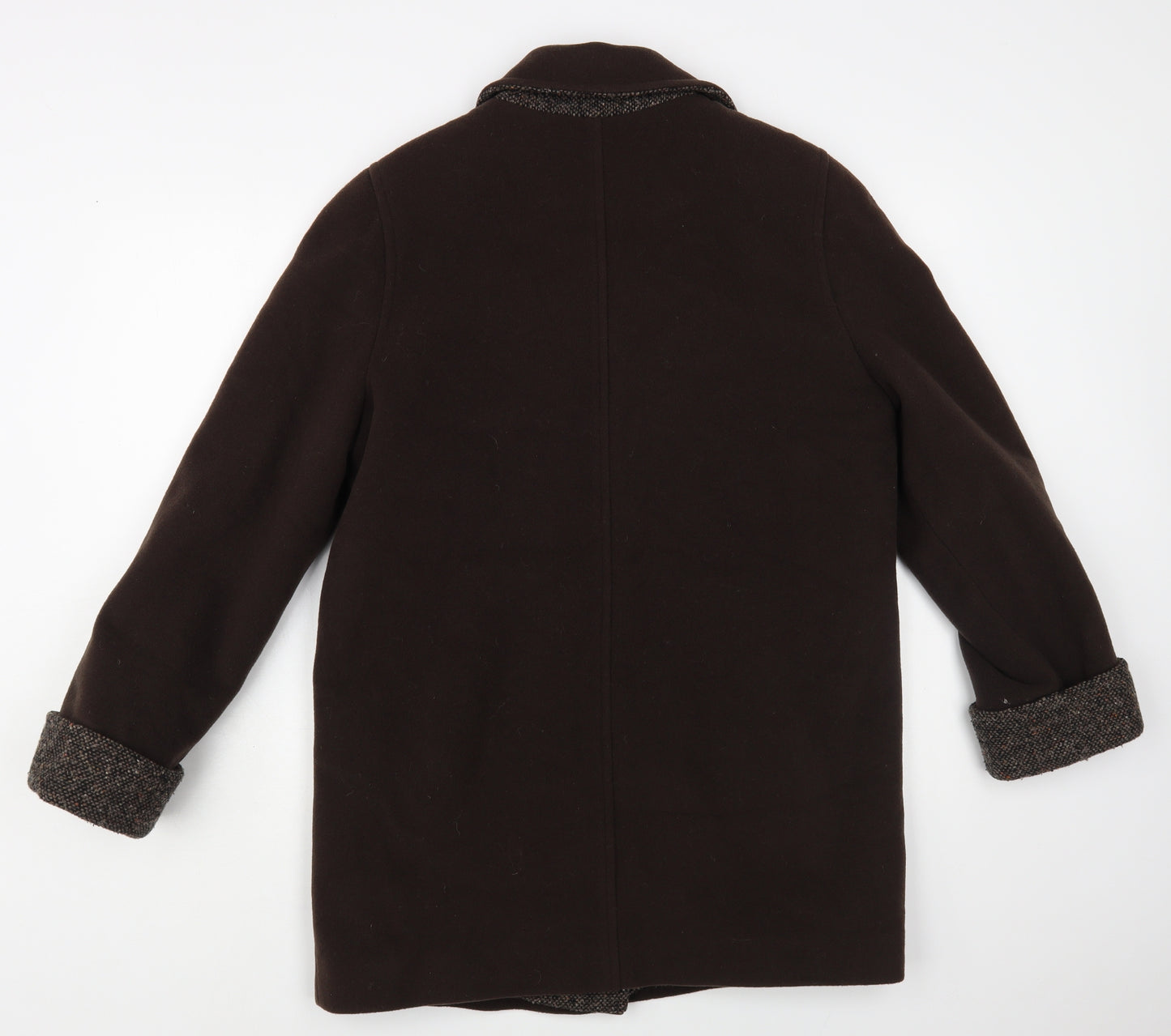 BHS Womens Brown Pea Coat Coat Size 12 Button