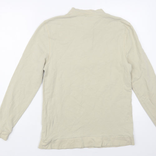 ASOS Womens Beige Cotton Pullover Sweatshirt Size M Zip