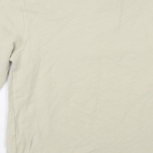 ASOS Womens Beige Cotton Pullover Sweatshirt Size M Zip