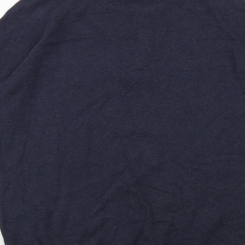 Matalan Mens Blue Collared Cotton Pullover Jumper Size M