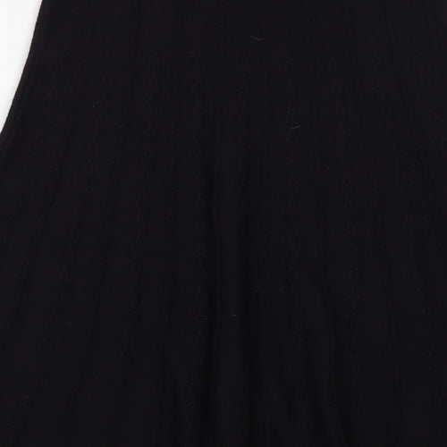 George Womens Black Acrylic A-Line Skirt Size S