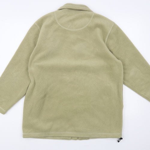 Poppy Womens Beige Polyester Cardigan Sweatshirt Size M Button