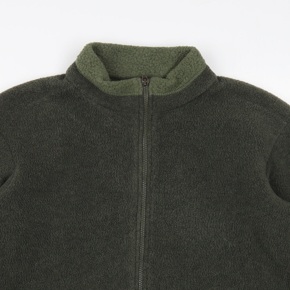 Marks and Spencer Womens Green Jacket Size 14 Zip