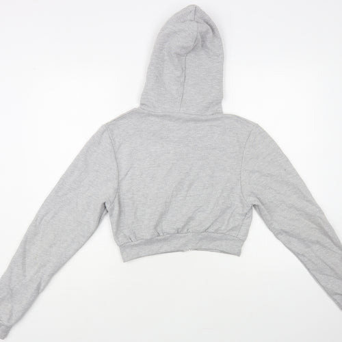 Awdis Womens Grey Cotton Full Zip Hoodie Size S Zip - Jessica