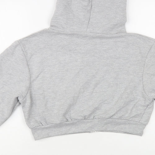 Awdis Womens Grey Cotton Full Zip Hoodie Size S Zip - Jessica