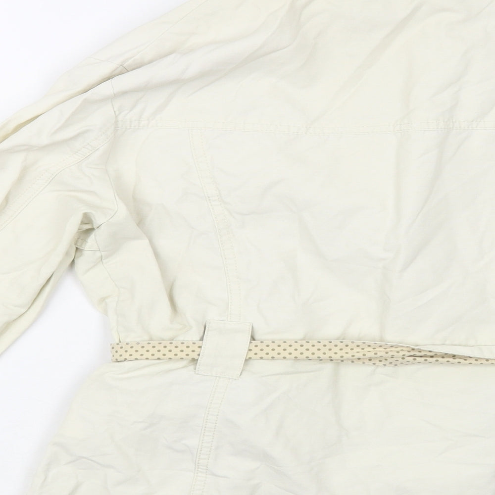 Be Beau Womens Beige Pea Coat Coat Size 12 Button