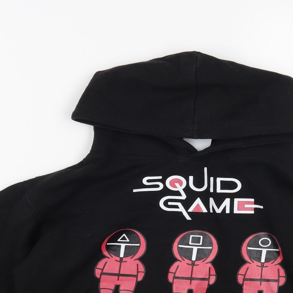 Famona Boys Black Cotton Pullover Hoodie Size 7-8 Years Pullover - Squid Game