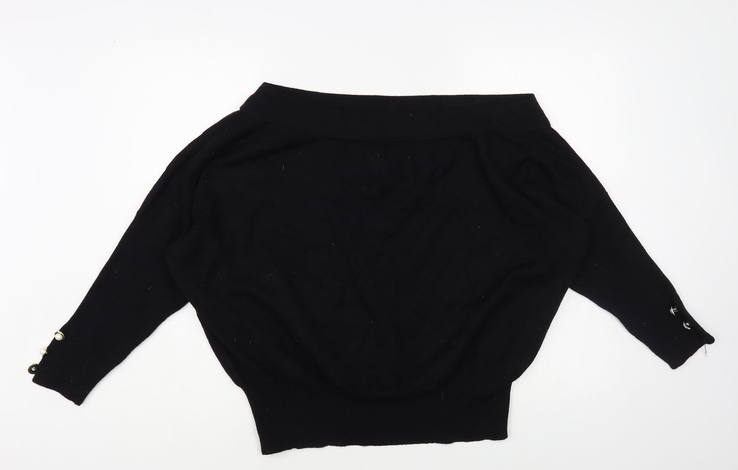 River Island Womens Black Viscose Pullover Jumper Size L