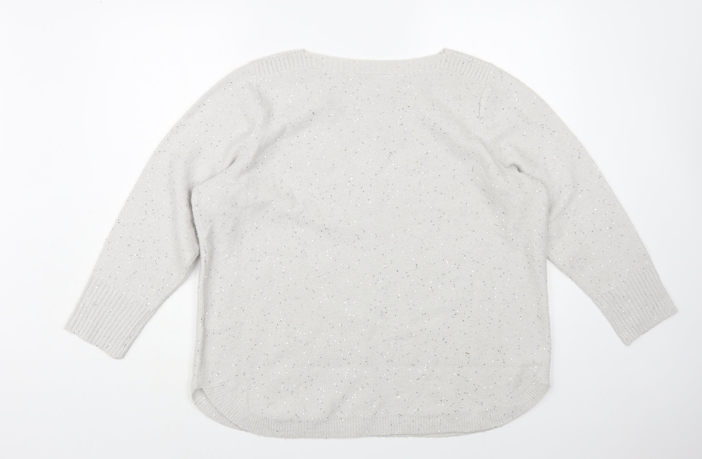 Wallis Mens Grey Acrylic Pullover Jumper Size L