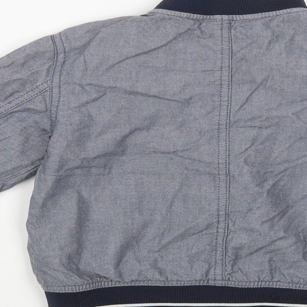 H&M Boys Blue Bomber Jacket Jacket Size 4-5 Years Zip