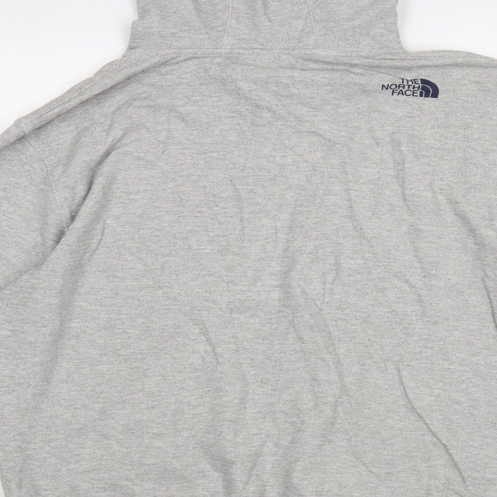 The North Face Mens Grey Cotton Pullover Hoodie Size L