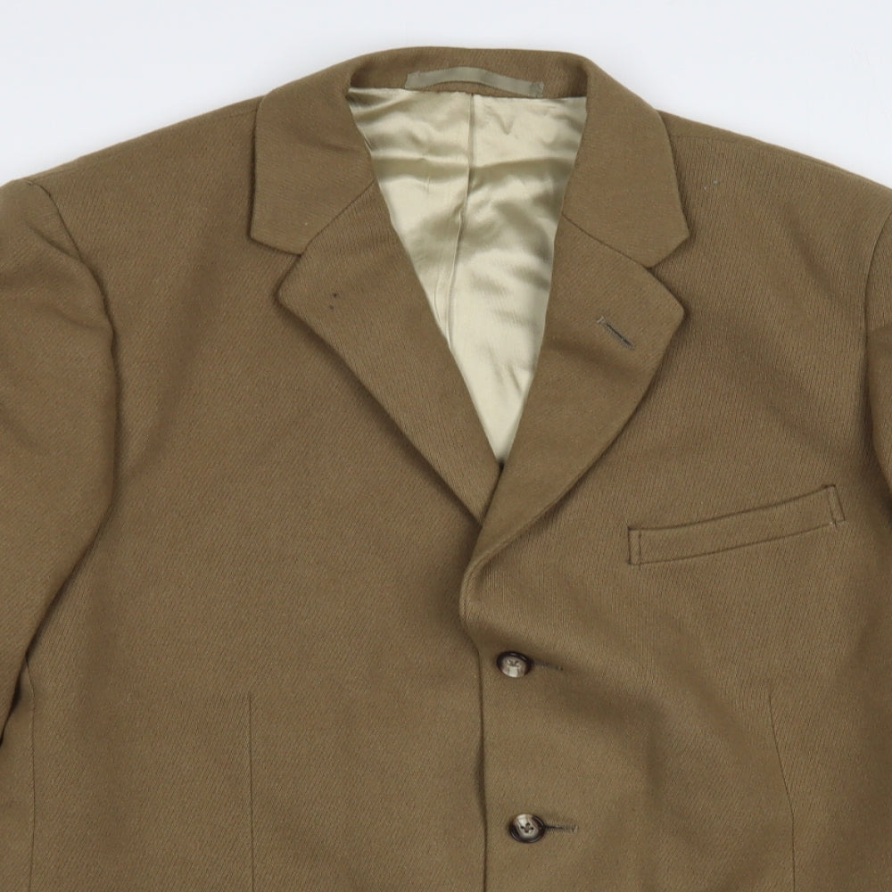 Lamborne Mens Beige Jacket Blazer Size M Button