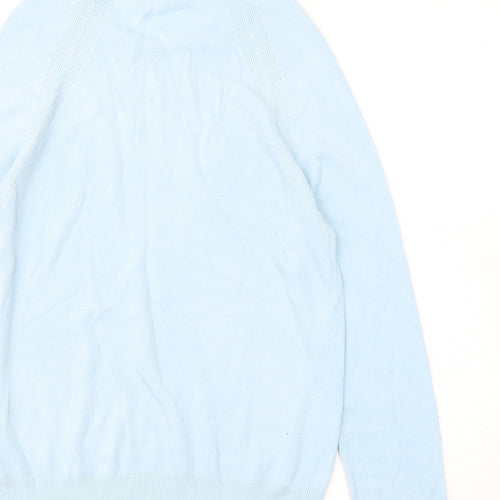 Marks and Spencer Womens Blue Round Neck Acrylic Pullover Jumper Size 8