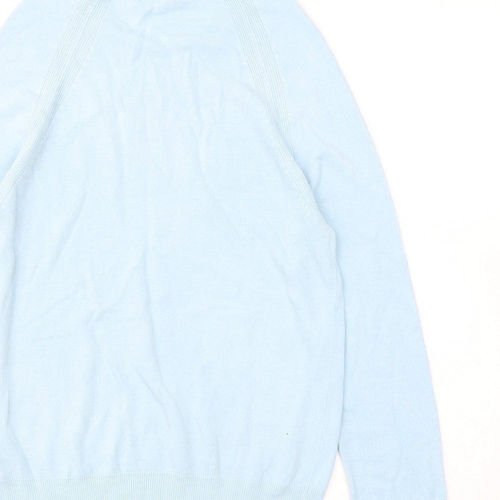 Marks and Spencer Womens Blue Round Neck Acrylic Pullover Jumper Size 8