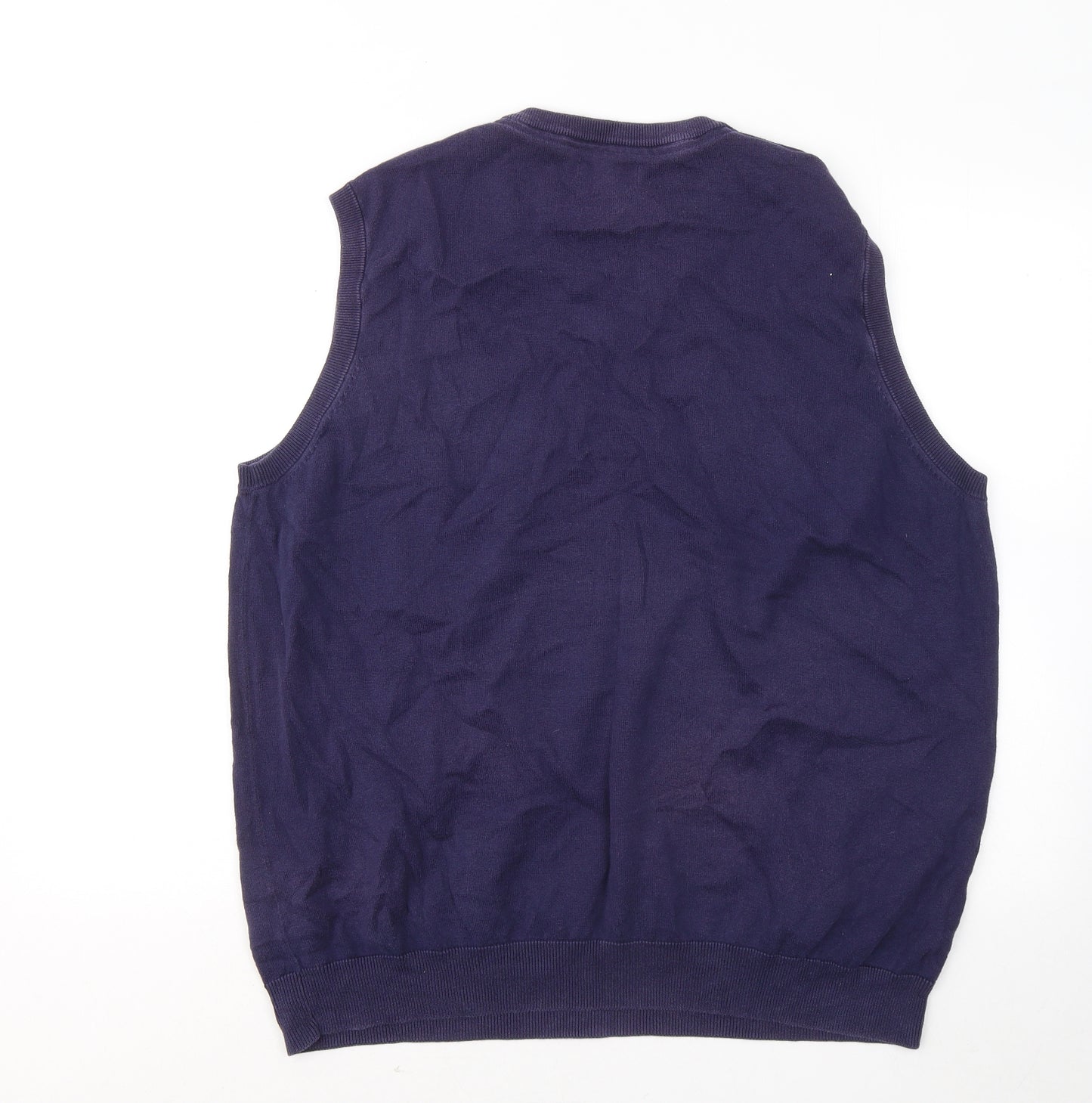 Lincoln Mens Blue V-Neck Vest Jumper Size XL